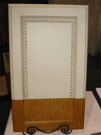 Builder Grade to Custom Cabinet with Glaze and Rope