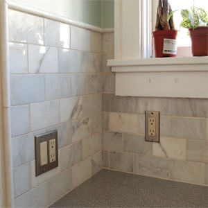 traditional subway tile backsplash