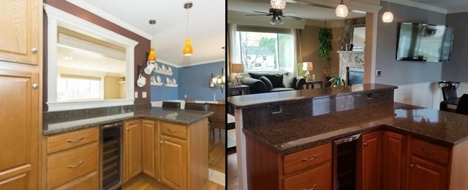 Before and After Add Bar Top
