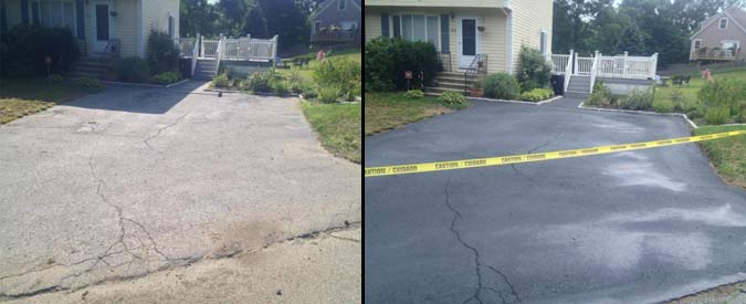 Driveway Sealing Pictures Before and After