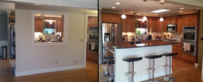 Before and After Open Up Kitchen